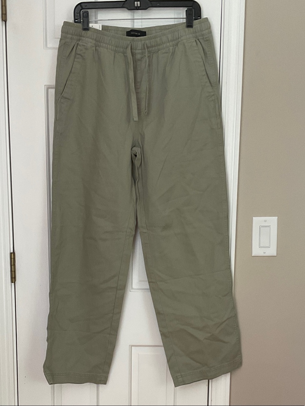 Cotton On Men's Olive Drawstring Joggers